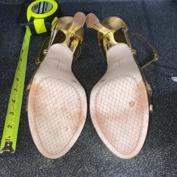 Jessica Simpson Gold Platform Heels - Picture 7 of 8